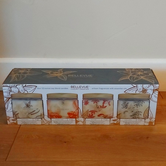 BELLEVUE Set of Four Candles - Picture 2 of 7